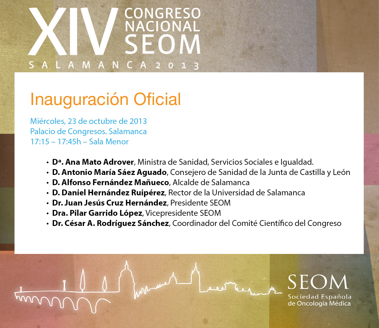 Inauguración Oficial del XIV Congreso Nacional SEOM
